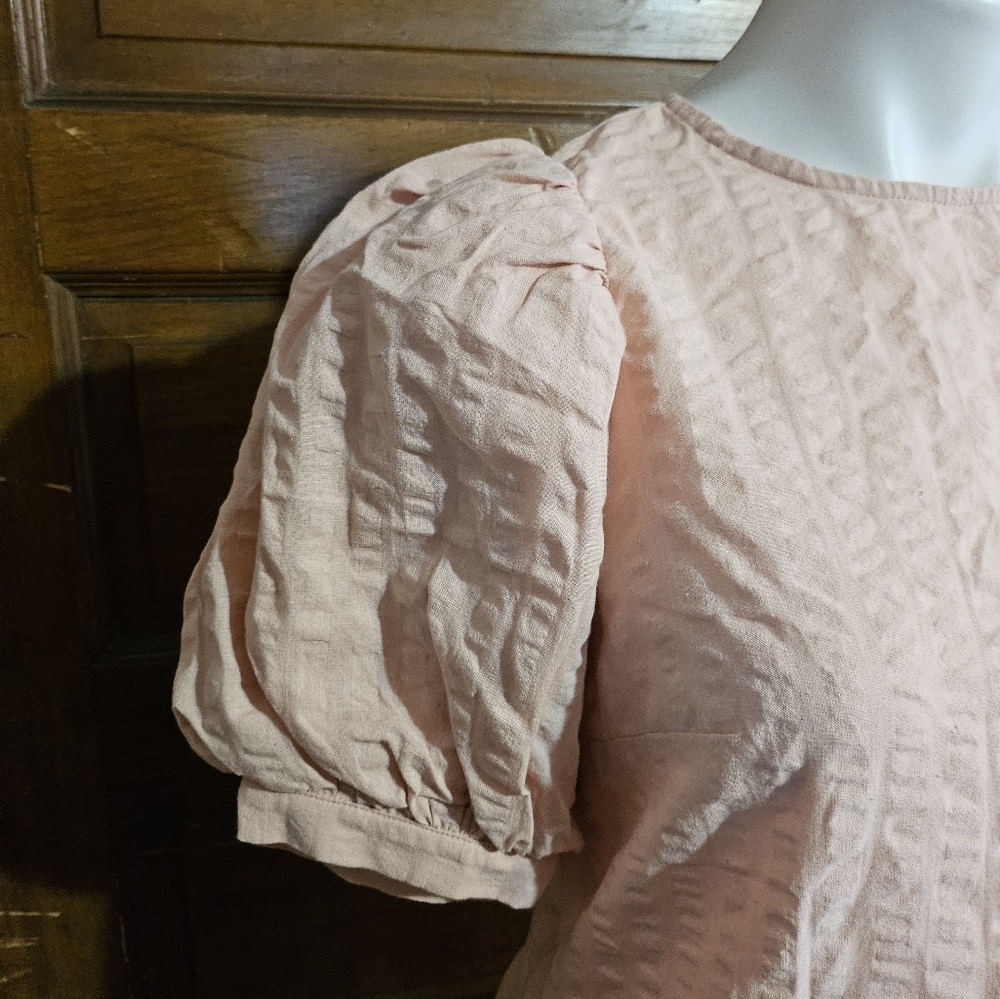 A New Day Puff Sleeve  Dress Light Pink Size S - Picture 3 of 10